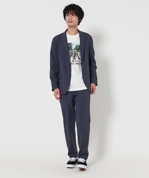 A DAY IN THE LIFE UNITED ARROWS(アデイインザライフユナイテッドアローズ)の「ウールライク 2ボタン ジャケット‐セットアップ対応・吸水速乾‐<A DAY IN THE LIFE>(テーラードジャケット・メンズ・モカ/ネイビー・L/S/M)」の4枚目の写真