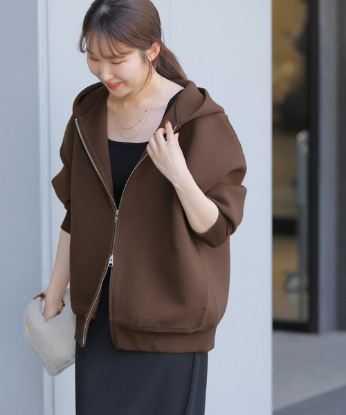 JOURNAL STANDARD relume（ジャーナルスタンダード　レリューム）の「《WEB限定追加2》フーディーブルゾン（パーカー・レディース・ブラウン・FREE）」の13枚目の写真