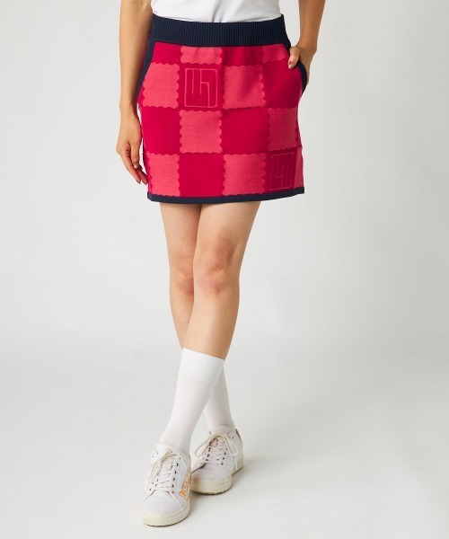 Loudmouth(ラウドマウス)の「【Loudmouth:ラウドマウス】レディースニットスカート ゴルフ(スカート・レディース・ブラック/ライトグリーン/ピンク・LARGE/MEDIUM/X-LARGE)」の1枚目の写真