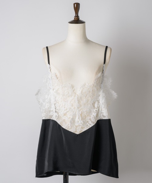 モチーフレース×サテンキャミ（キャミソール）｜LA BELLE ETUDE