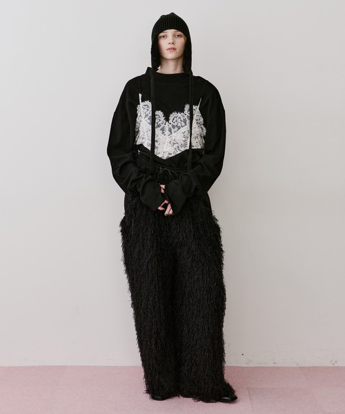 LA BELLE ETUDE（ラベルエチュード）の「モチーフレース×サテンキャミ（キャミソール・レディース・ホワイト/ブラック/その他・FREE）」の6枚目の写真