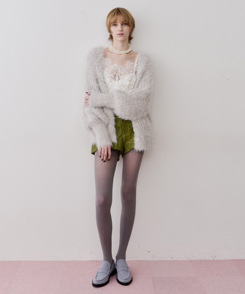 LA BELLE ETUDE（ラベルエチュード）の「モチーフレース×サテンキャミ（キャミソール・レディース・ホワイト/ブラック/その他・FREE）」の4枚目の写真