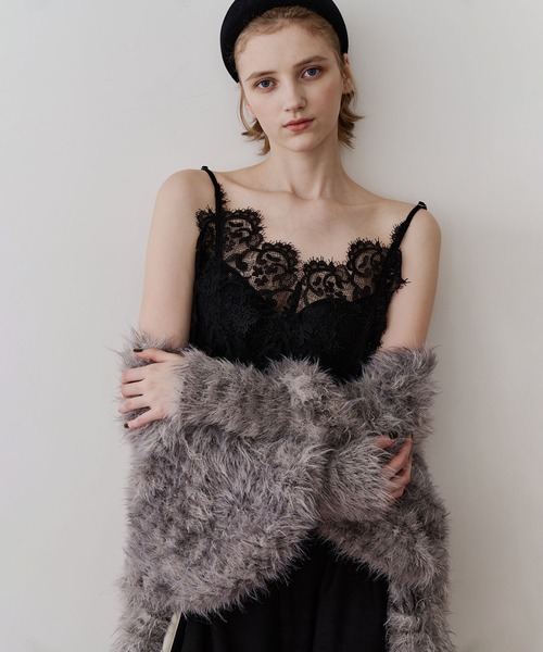 LA BELLE ETUDE（ラベルエチュード）の「モチーフレース×サテンキャミ（キャミソール・レディース・ホワイト/ブラック/その他・FREE）」の10枚目の写真