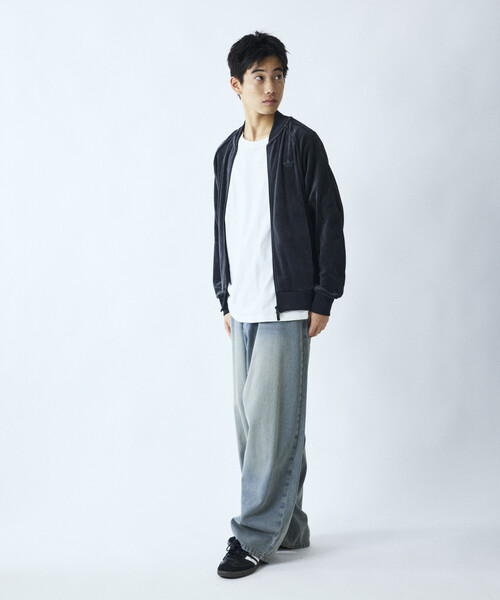 FREAK'S STORE(フリークスストア)の「限定展開 adidas/アディダス SST Adicolor Velour Track Top(ブルゾン・メンズ・ブラック/ネイビー・LARGE/XX-LARGE/X-LARGE/MEDIUM)」の15枚目の写真