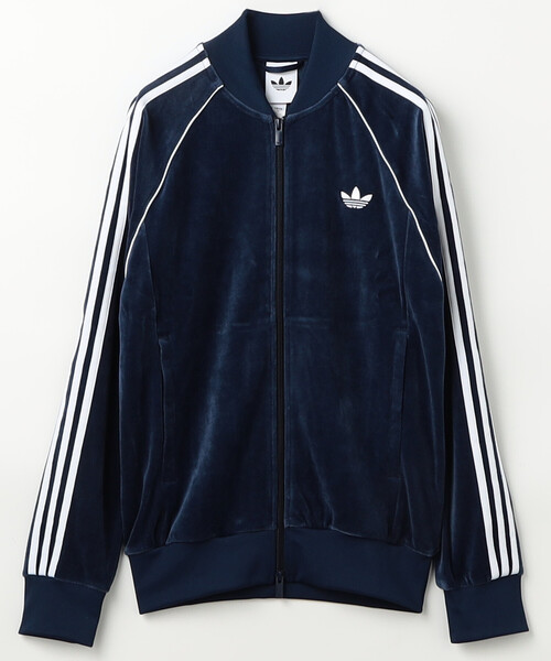 FREAK'S STORE(フリークスストア)の「限定展開 adidas/アディダス SST Adicolor Velour Track Top(ブルゾン・メンズ・ブラック/ネイビー・LARGE/XX-LARGE/X-LARGE/MEDIUM)」の2枚目の写真