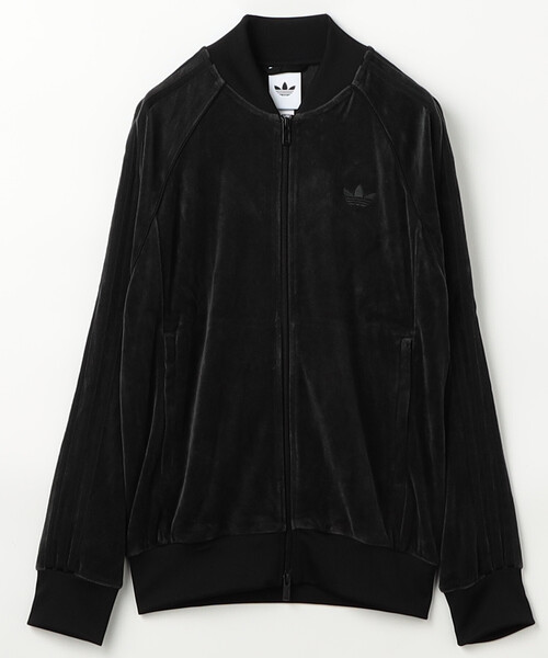FREAK'S STORE(フリークスストア)の「限定展開 adidas/アディダス SST Adicolor Velour Track Top(ブルゾン・メンズ・ブラック/ネイビー・LARGE/XX-LARGE/X-LARGE/MEDIUM)」の1枚目の写真