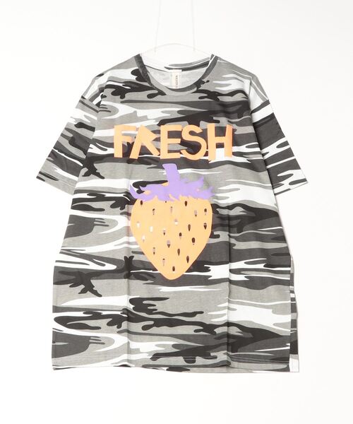 ROYAL FLASH(ロイヤルフラッシュ)の「WESTFALL/ウェストフォール/PUFFY FRESH S/S T-SHIRT(Tシャツ/カットソー・メンズ・カーキ/ホワイト・XL/L)」の1枚目の写真
