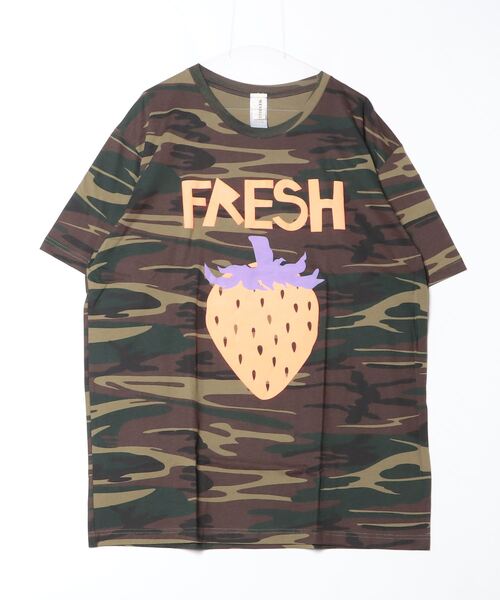 ROYAL FLASH(ロイヤルフラッシュ)の「WESTFALL/ウェストフォール/PUFFY FRESH S/S T-SHIRT(Tシャツ/カットソー・メンズ・カーキ/ホワイト・XL/L)」の2枚目の写真