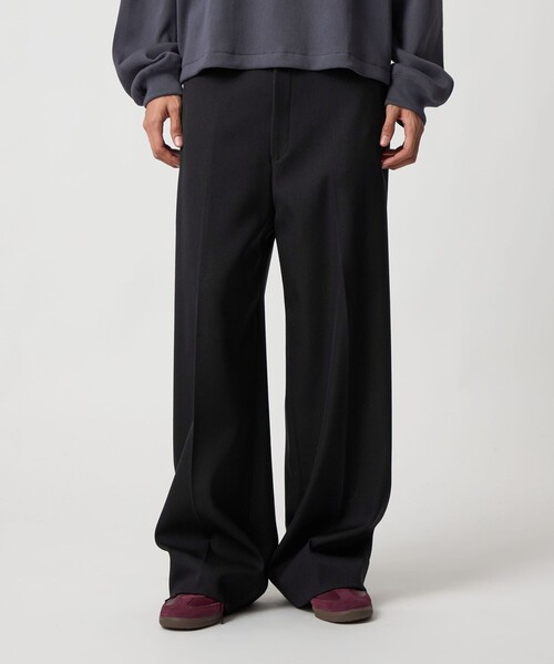 H＞キャバリーツイル ワイドスラックス（スラックス）｜H BEAUTY&YOUTH