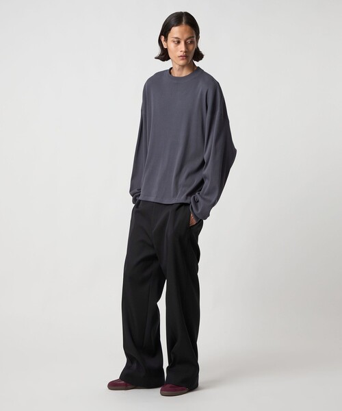 H＞キャバリーツイル ワイドスラックス（スラックス）｜H BEAUTY&YOUTH