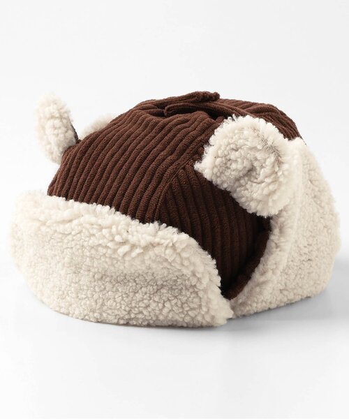 BREEZE（ブリーズ）の「Bpop アニマルフライトキャップ（キャップ・キッズ・アイボリー/ブラウン・46/48）」の6枚目の写真