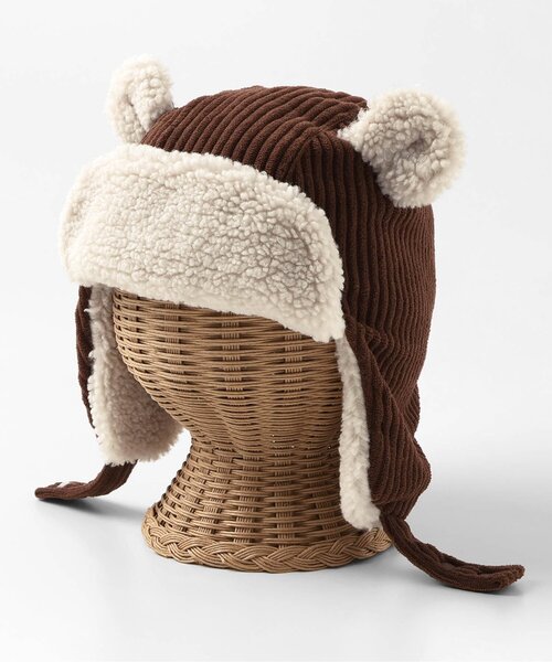 BREEZE（ブリーズ）の「Bpop アニマルフライトキャップ（キャップ・キッズ・アイボリー/ブラウン・46/48）」の8枚目の写真