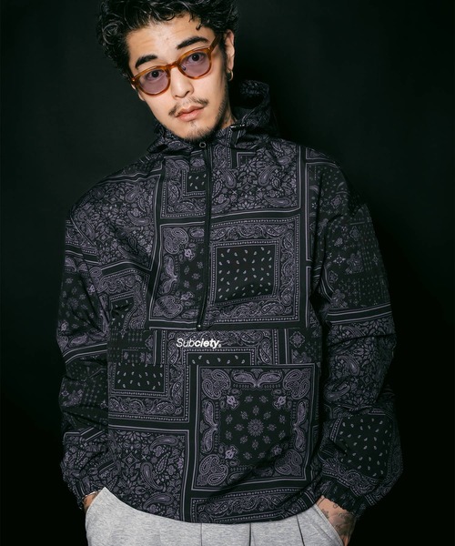 Subciety（サブサエティ）の「Anorak parka（ナイロンジャケット・メンズ・カモフラージュ/ブラック系その他/ブラック・MEDIUM/SMALL/X-LARGE/LARGE）」の15枚目の写真