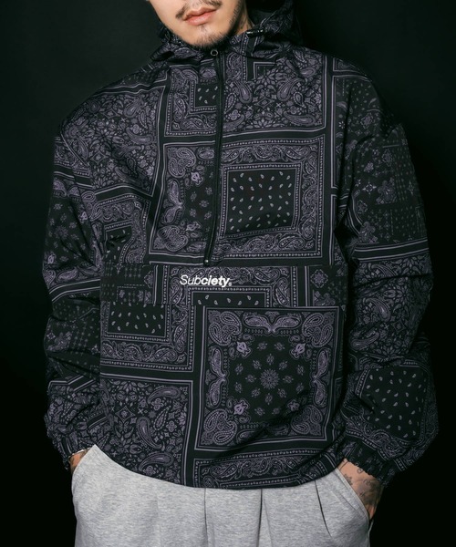 Subciety（サブサエティ）の「Anorak parka（ナイロンジャケット・メンズ・カモフラージュ/ブラック系その他/ブラック・MEDIUM/SMALL/X-LARGE/LARGE）」の17枚目の写真