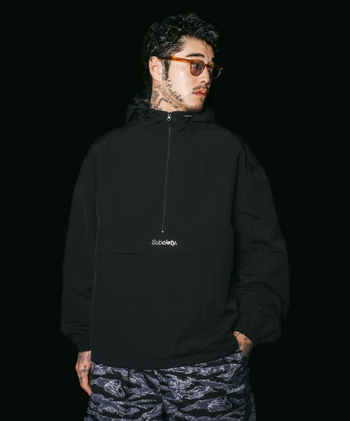 Subciety（サブサエティ）の「Anorak parka（ナイロンジャケット・メンズ・カモフラージュ/ブラック系その他/ブラック・MEDIUM/SMALL/X-LARGE/LARGE）」の9枚目の写真