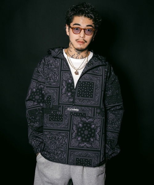 Subciety（サブサエティ）の「Anorak parka（ナイロンジャケット・メンズ・カモフラージュ/ブラック系その他/ブラック・MEDIUM/SMALL/X-LARGE/LARGE）」の11枚目の写真