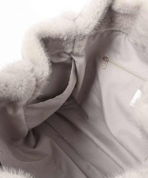 Elura（エルーラ）の「ミンクライクファートートL/607564（トートバッグ・レディース・ブラウン/グレー・FREE）」の17枚目の写真