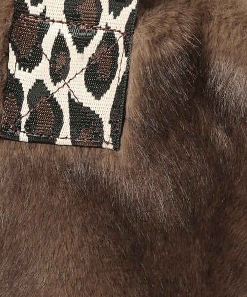 Elura（エルーラ）の「ミンクライクファートートL/607564（トートバッグ・レディース・ブラウン/グレー・FREE）」の3枚目の写真