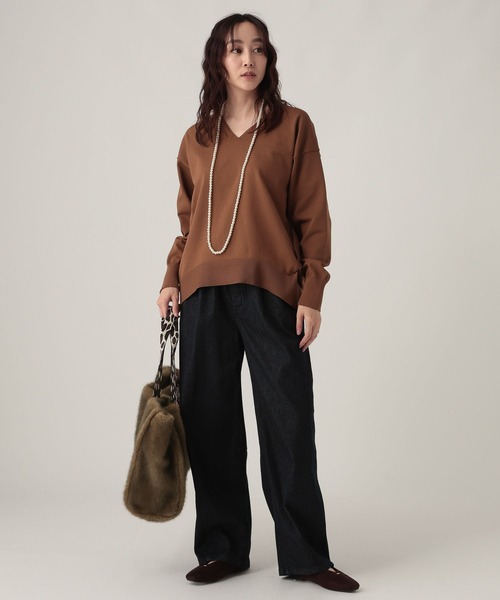 Elura（エルーラ）の「ミンクライクファートートL/607564（トートバッグ・レディース・ブラウン/グレー・FREE）」の7枚目の写真