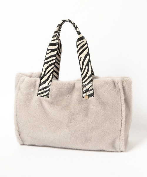 Elura（エルーラ）の「ミンクライクファートートL/607564（トートバッグ・レディース・ブラウン/グレー・FREE）」の8枚目の写真