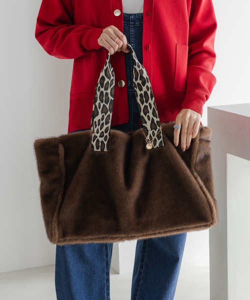 セール】ミンクライクファートートL/607564（トートバッグ）｜Elura
