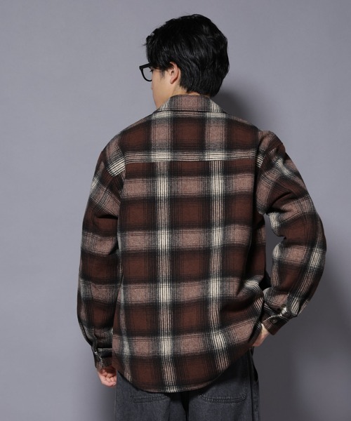 セール】テックメルトンチェックシャツブルゾン（ブルゾン）｜NANO