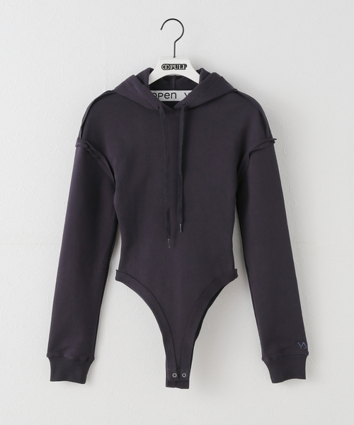 OPEN Yy(オープンワイワイ)の「【Geek Office / ギークオフィス】OPEN YY Knitted HOODYSUIT(Tシャツ/カットソー・レディース・チャコールグレー/ブルー・SMALL)」の2枚目の写真