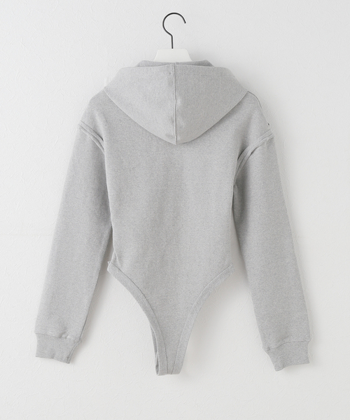 OPEN Yy(オープンワイワイ)の「【Geek Office / ギークオフィス】OPEN YY Knitted HOODYSUIT(Tシャツ/カットソー・レディース・チャコールグレー/ブルー・SMALL)」の3枚目の写真