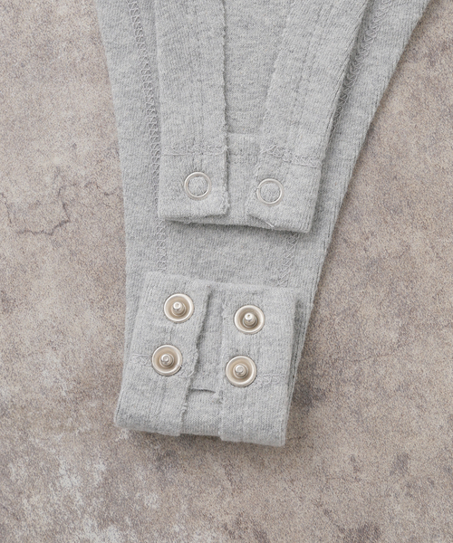 OPEN Yy(オープンワイワイ)の「【Geek Office / ギークオフィス】OPEN YY Knitted HOODYSUIT(Tシャツ/カットソー・レディース・チャコールグレー/ブルー・SMALL)」の7枚目の写真