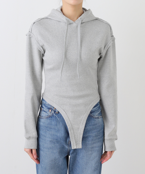 OPEN Yy(オープンワイワイ)の「【Geek Office / ギークオフィス】OPEN YY Knitted HOODYSUIT(Tシャツ/カットソー・レディース・チャコールグレー/ブルー・SMALL)」の12枚目の写真