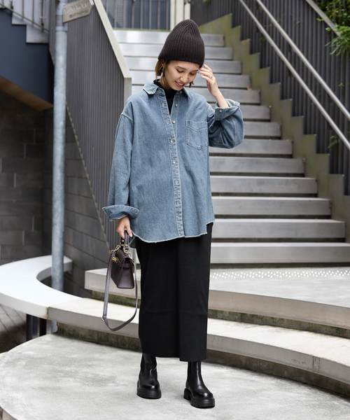 FRAMeWORK（フレームワーク）の「コットンシルクMixタートルネック（Tシャツ/カットソー・レディース・ホワイト/ブラック・FREE）」の3枚目の写真