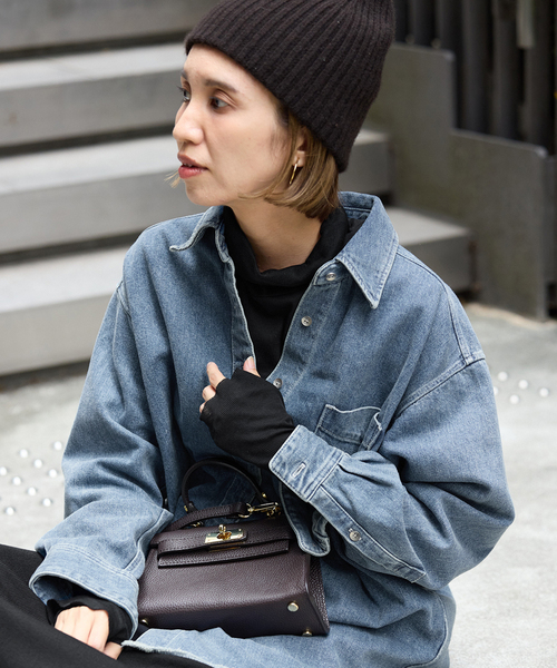 FRAMeWORK（フレームワーク）の「コットンシルクMixタートルネック（Tシャツ/カットソー・レディース・ホワイト/ブラック・FREE）」の5枚目の写真