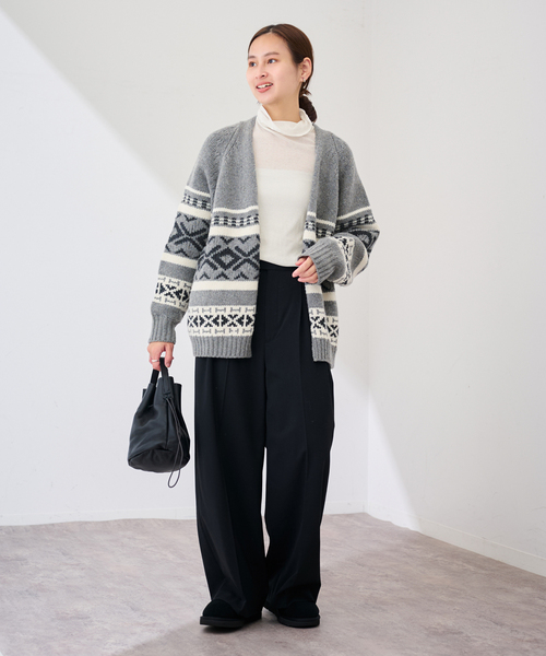 FRAMeWORK（フレームワーク）の「コットンシルクMixタートルネック（Tシャツ/カットソー・レディース・ホワイト/ブラック・FREE）」の7枚目の写真