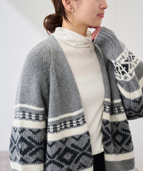 FRAMeWORK（フレームワーク）の「コットンシルクMixタートルネック（Tシャツ/カットソー・レディース・ホワイト/ブラック・FREE）」の9枚目の写真