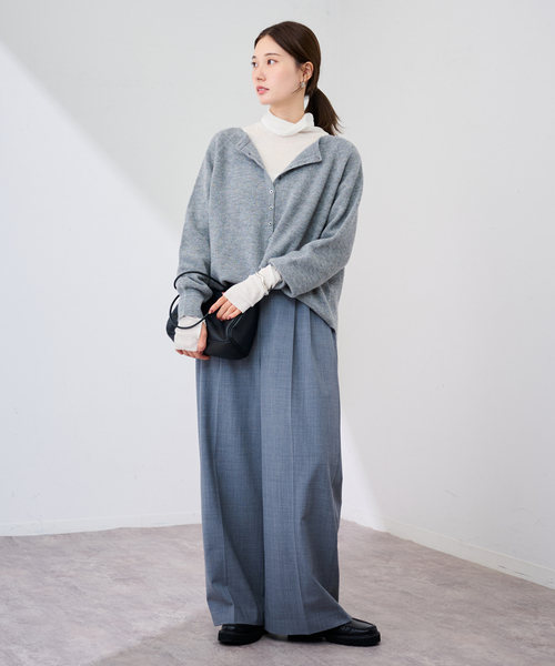 FRAMeWORK（フレームワーク）の「コットンシルクMixタートルネック（Tシャツ/カットソー・レディース・ホワイト/ブラック・FREE）」の10枚目の写真