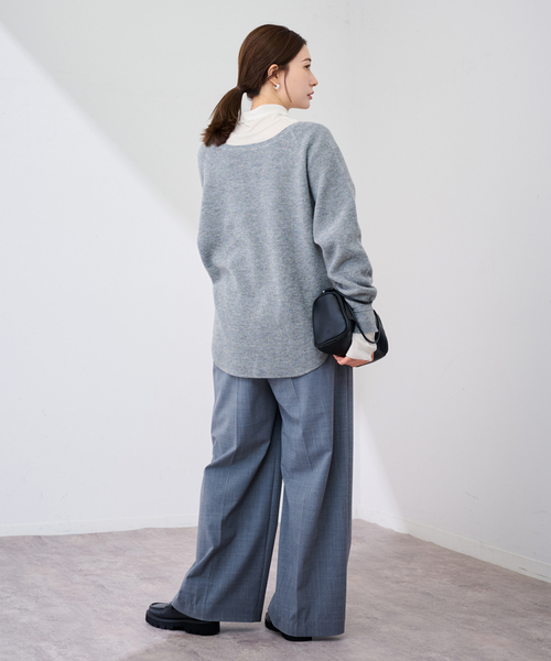 FRAMeWORK（フレームワーク）の「コットンシルクMixタートルネック（Tシャツ/カットソー・レディース・ホワイト/ブラック・FREE）」の13枚目の写真