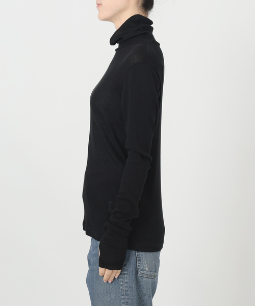 FRAMeWORK（フレームワーク）の「コットンシルクMixタートルネック（Tシャツ/カットソー・レディース・ホワイト/ブラック・FREE）」の19枚目の写真