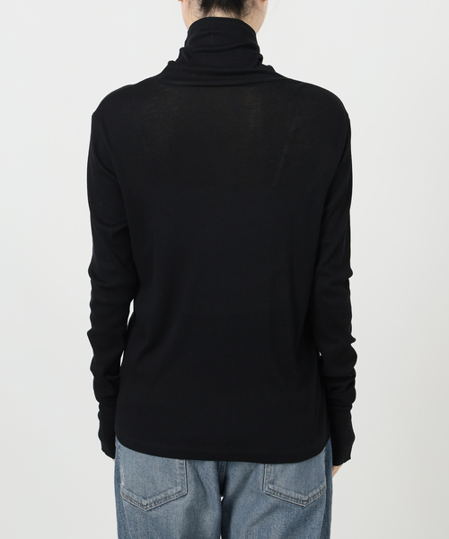 FRAMeWORK（フレームワーク）の「コットンシルクMixタートルネック（Tシャツ/カットソー・レディース・ホワイト/ブラック・FREE）」の20枚目の写真