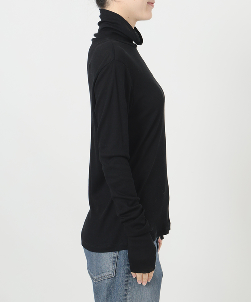 FRAMeWORK（フレームワーク）の「コットンシルクMixタートルネック（Tシャツ/カットソー・レディース・ホワイト/ブラック・FREE）」の21枚目の写真