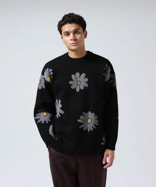 BEAVER(ビーバー)の「B omnivore/ビーオムニボー FLOWER KNIT TOP(ニット/セーター・メンズ・ナチュラル/ブラック・M/L/XL)」の12枚目の写真