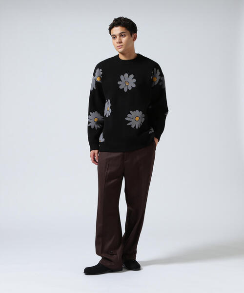 BEAVER(ビーバー)の「B omnivore/ビーオムニボー FLOWER KNIT TOP(ニット/セーター・メンズ・ナチュラル/ブラック・M/L/XL)」の13枚目の写真