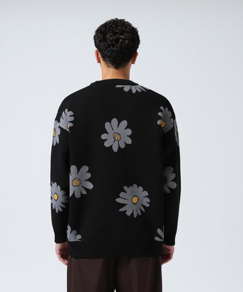 BEAVER(ビーバー)の「B omnivore/ビーオムニボー FLOWER KNIT TOP(ニット/セーター・メンズ・ナチュラル/ブラック・M/L/XL)」の15枚目の写真