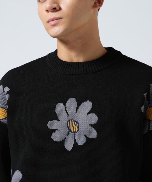 BEAVER(ビーバー)の「B omnivore/ビーオムニボー FLOWER KNIT TOP(ニット/セーター・メンズ・ナチュラル/ブラック・M/L/XL)」の16枚目の写真