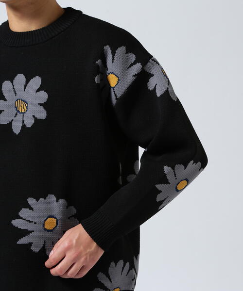 BEAVER(ビーバー)の「B omnivore/ビーオムニボー FLOWER KNIT TOP(ニット/セーター・メンズ・ナチュラル/ブラック・M/L/XL)」の17枚目の写真