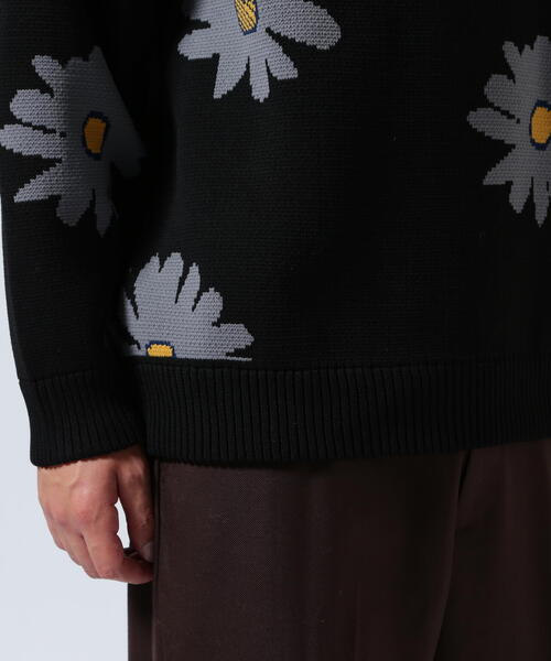 BEAVER(ビーバー)の「B omnivore/ビーオムニボー FLOWER KNIT TOP(ニット/セーター・メンズ・ナチュラル/ブラック・M/L/XL)」の18枚目の写真