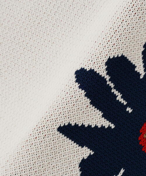 BEAVER(ビーバー)の「B omnivore/ビーオムニボー FLOWER KNIT TOP(ニット/セーター・メンズ・ナチュラル/ブラック・M/L/XL)」の5枚目の写真