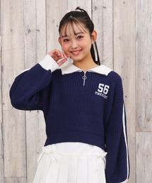 PINKHUNT（ピンクハント）の「PINKHUNT ピンクハント ハーフジップニット 1076K（ニット/セーター・キッズ）」