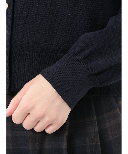 m.f.editorial（エムエフエディトリアル）の「【ストレッチ ハンドウォッシャブル】m.f.エディトリアル レディース クルーニットカーディガン（カーディガン/ボレロ・レディース・イエロー/ネイビー/ライトグレー/サックスブルー・MEDIUM/LARGE）」の8枚目の写真