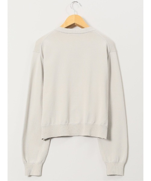 m.f.editorial（エムエフエディトリアル）の「【ストレッチ ハンドウォッシャブル】m.f.エディトリアル レディース クルーニットカーディガン（カーディガン/ボレロ・レディース・イエロー/ネイビー/ライトグレー/サックスブルー・MEDIUM/LARGE）」の11枚目の写真