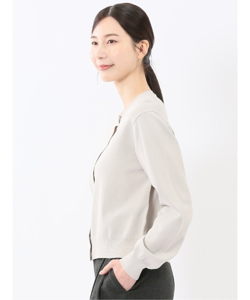 m.f.editorial（エムエフエディトリアル）の「【ストレッチ ハンドウォッシャブル】m.f.エディトリアル レディース クルーニットカーディガン（カーディガン/ボレロ・レディース・イエロー/ネイビー/ライトグレー/サックスブルー・MEDIUM/LARGE）」の13枚目の写真